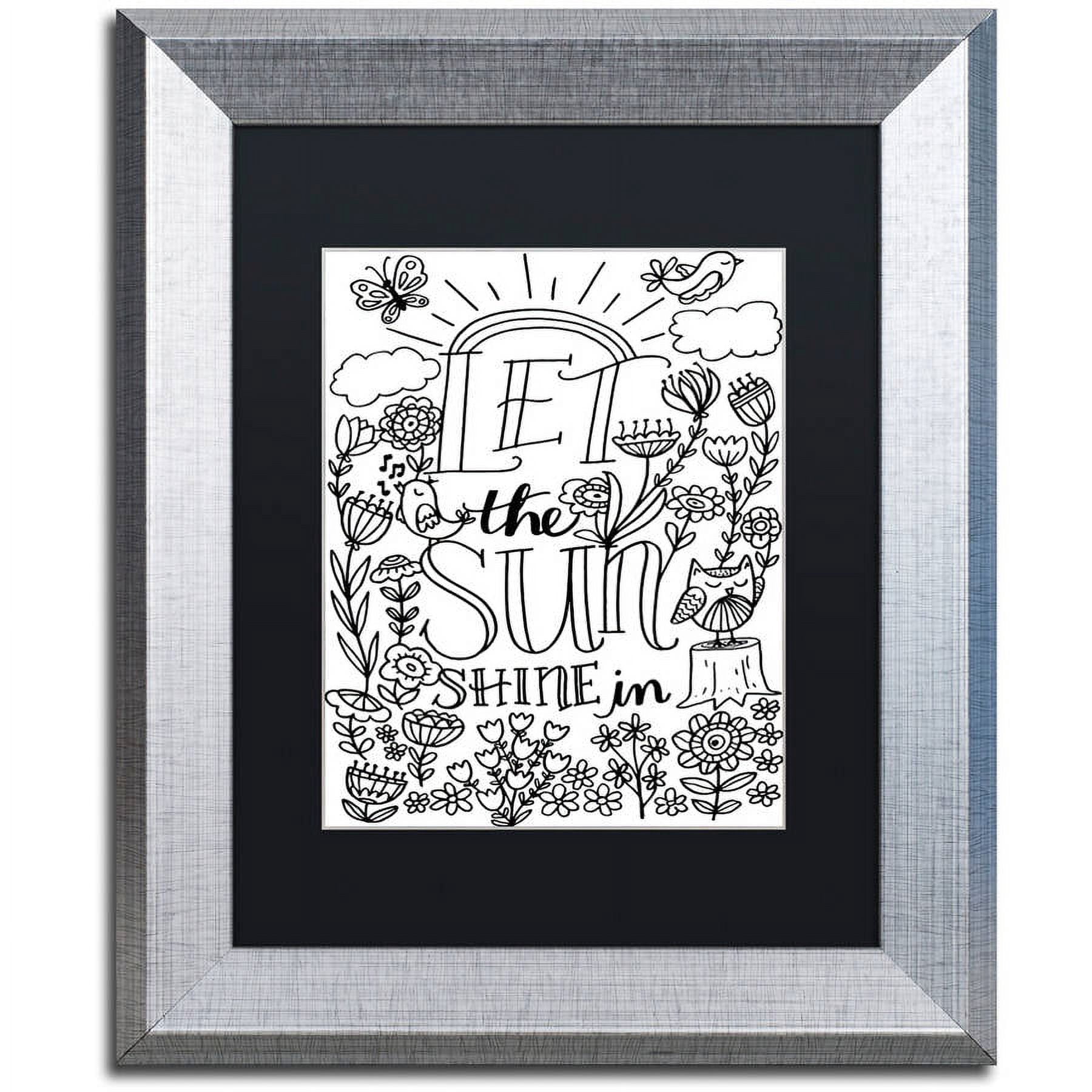 Trademark Fine Art "Let The Sun Shine" Canvas Art by Elizabeth Caldwell, Black Matte, Silver Frame