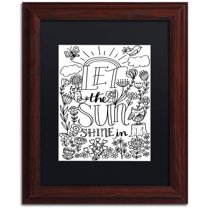 Trademark Fine Art "Let The Sun Shine" Canvas Art by Elizabeth Caldwell, Black Matte, Wood Frame