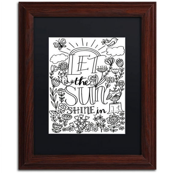 Trademark Fine Art "Let The Sun Shine" Canvas Art by Elizabeth Caldwell, Black Matte, Wood Frame