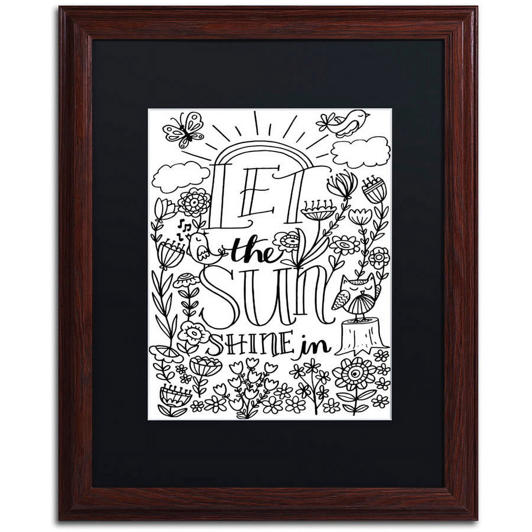 Trademark Fine Art "Let The Sun Shine" Canvas Art by Elizabeth Caldwell, Black Matte, Wood Frame