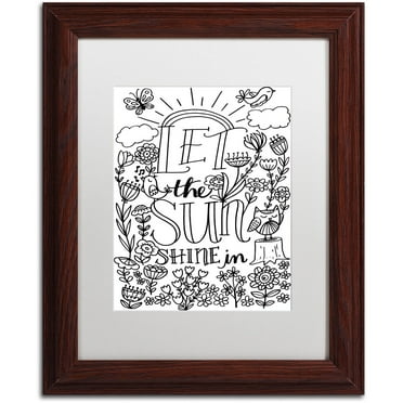 Trademark Fine Art "Let The Sun Shine" Canvas Art by Elizabeth Caldwell, White Matte, Wood Frame