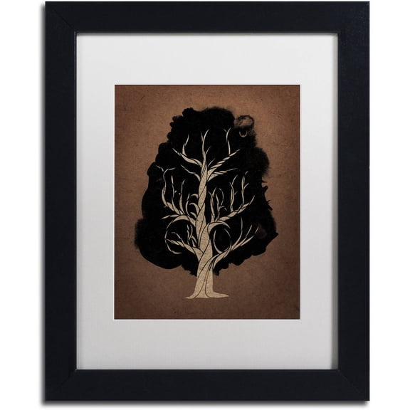Trademark Fine Art 'Let The Tree Grow' Canvas Art by Robert Farkas, White Matte, Black Frame