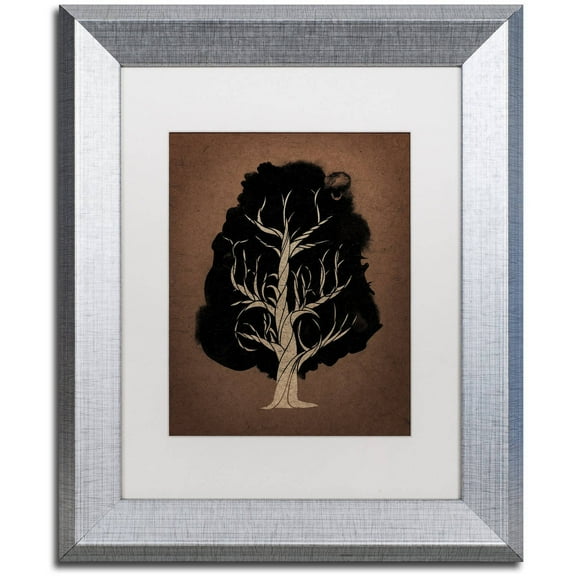 Trademark Fine Art 'Let The Tree Grow' Canvas Art by Robert Farkas, White Matte, Silver Frame