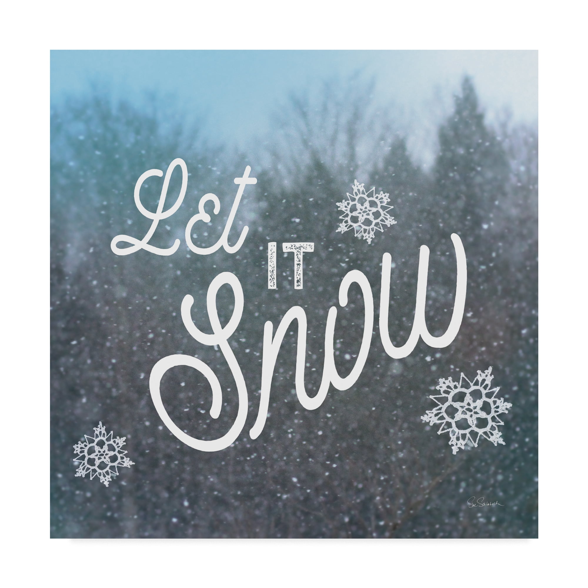 Trademark Fine Art 'Let it Snow I' Canvas Art by Sue Schlabach