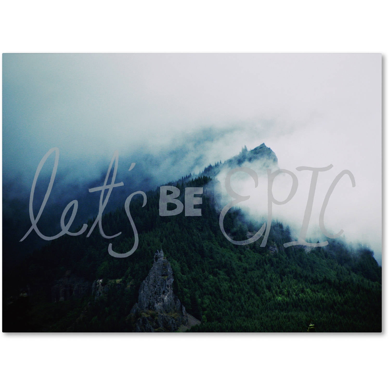 Trademark Fine Art "Let's Be Epic" Canvas Art by Leah Flores