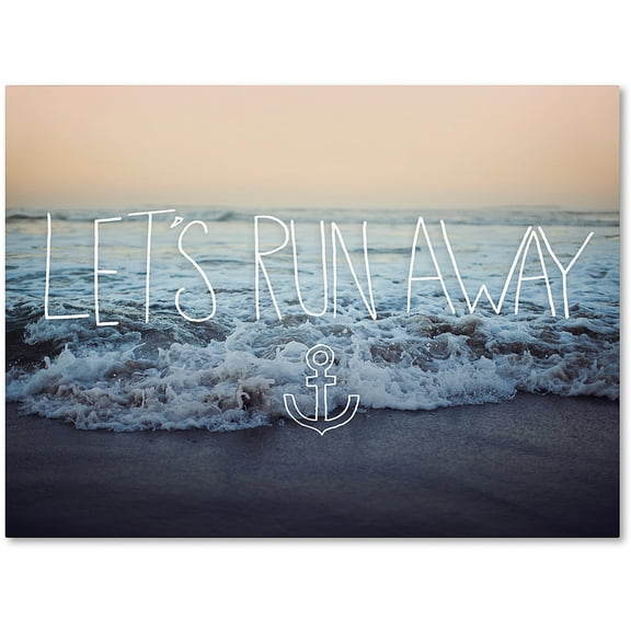 Trademark Fine Art "Let's Run Away to Arcadia Beach" Canvas Art by Leah Flores