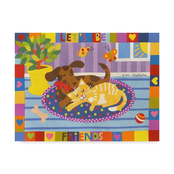 Trademark Fine Art 'Lets Be Friends' Canvas Art by Cheryl Piperberg