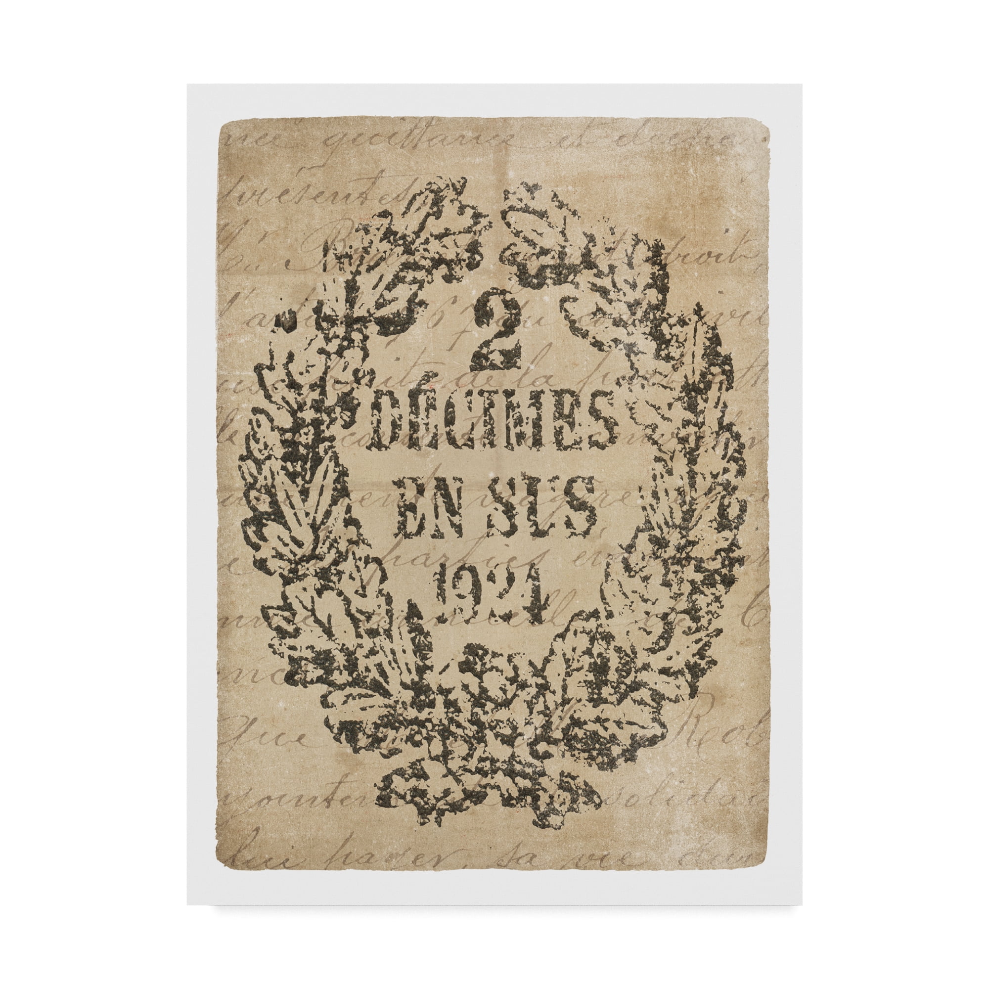 Trademark Fine Art 'Letter Crest II Vintage v2' Canvas Art by Wild Apple Portfolio