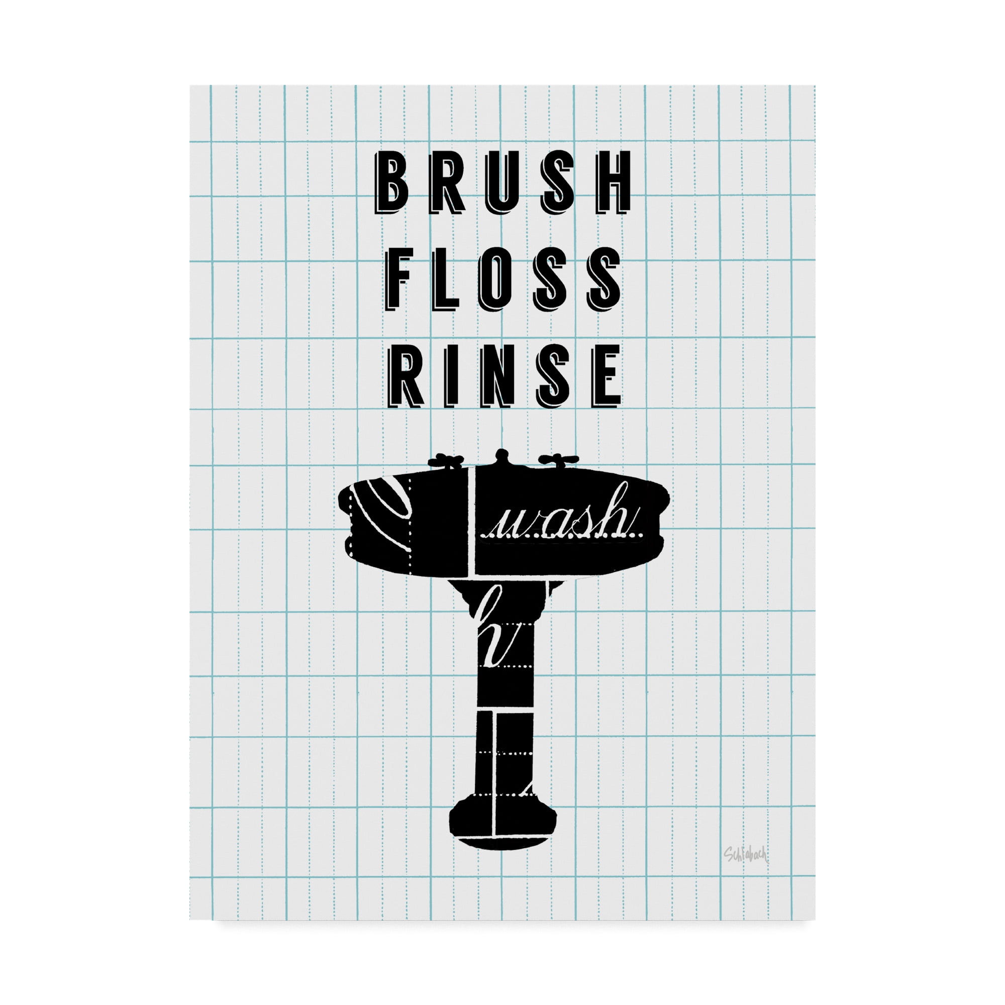 Trademark Fine Art 'Letterform Sink' Canvas Art by Sue Schlabach