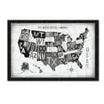 thumbnail image 1 of Trademark Fine Art 'Letterpress USA Map Dark' Canvas Art by Michael Mullan, 1 of 3