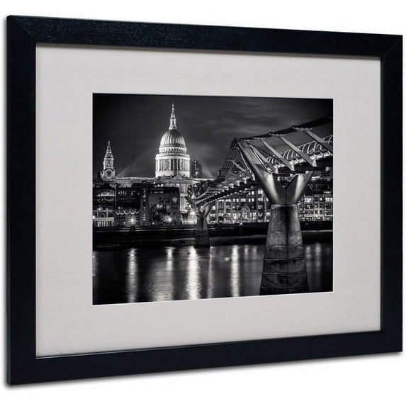 Trademark Fine Art "Letters From London" by Giuseppe Torre, Black Frame
