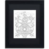 Trademark Fine Art "Letters and Words 12" Canvas Art by Hello Angel, Black Matte, Black Frame