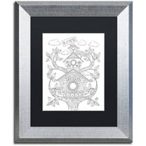 Trademark Fine Art "Letters and Words 12" Canvas Art by Hello Angel, Black Matte, Silver Frame