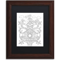 Trademark Fine Art "Letters and Words 12" Canvas Art by Hello Angel, Black Matte, Wood Frame