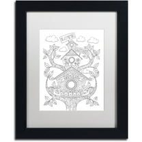 Trademark Fine Art "Letters and Words 12" Canvas Art by Hello Angel, White Matte, Black Frame