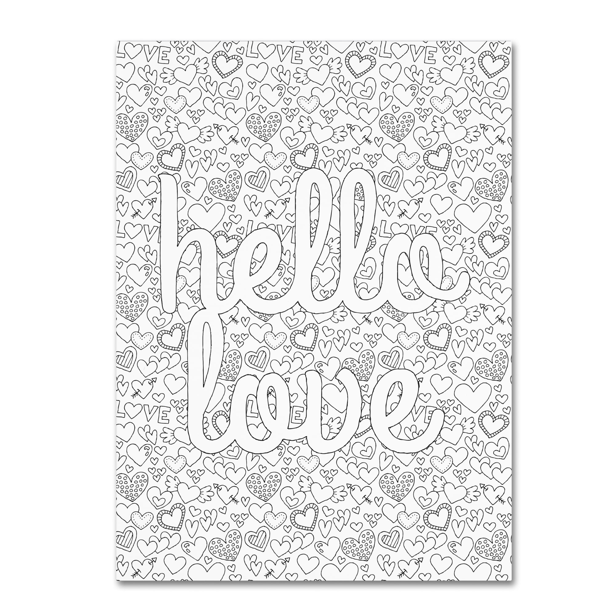 Trademark Fine Art "Letters and Words 17" Canvas Art by Hello Angel
