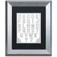 thumbnail image 1 of Trademark Fine Art "Letters and Words 4" Canvas Art by Hello Angel, Black Matte, Silver Frame, 1 of 4