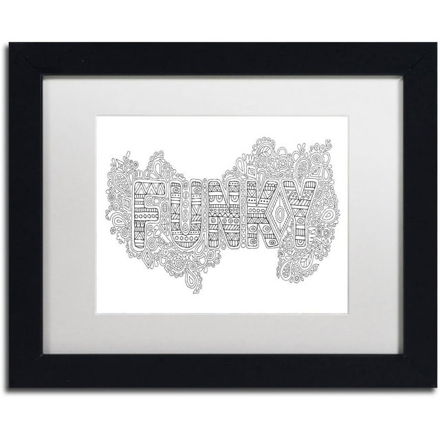 Trademark Fine Art "Letters and Words 6" Canvas Art by Hello Angel, White Matte, Black Frame