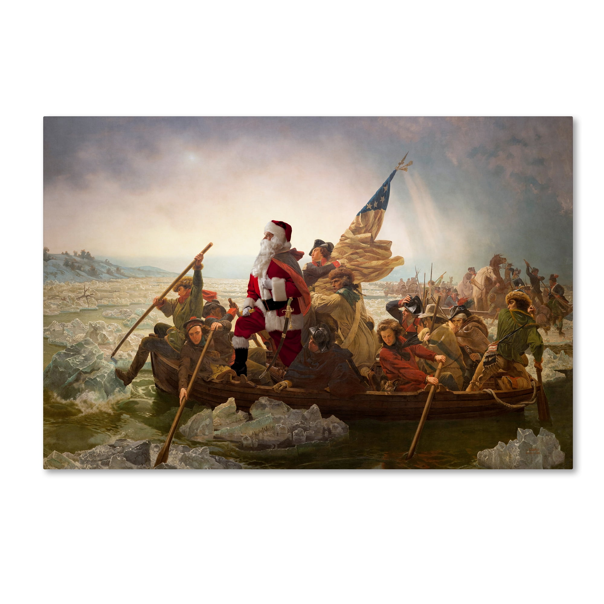 Trademark Fine Art 'Leutze - Washington Crossing The Delaware' Canvas Art by Ed Wheeler