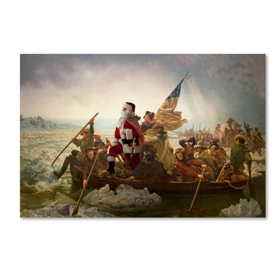 Trademark Fine Art 'Leutze - Washington Crossing The Delaware' Canvas Art by Ed Wheeler