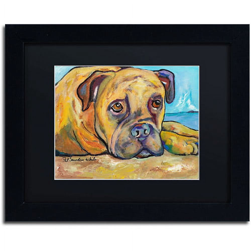 Trademark Fine Art "Lexie" Canvas Art by Pat Saunders-White, Black Mat, Black Frame