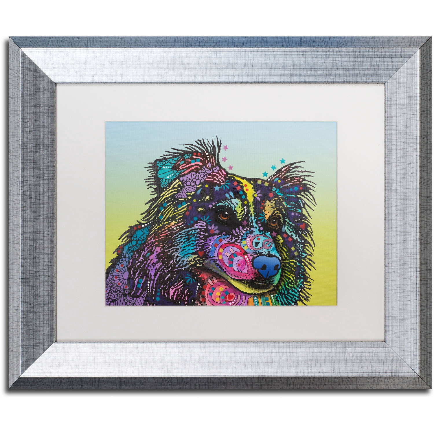 Trademark Fine Art "Libby" Canvas Art by Dean Russo, White Matte, Silver Frame