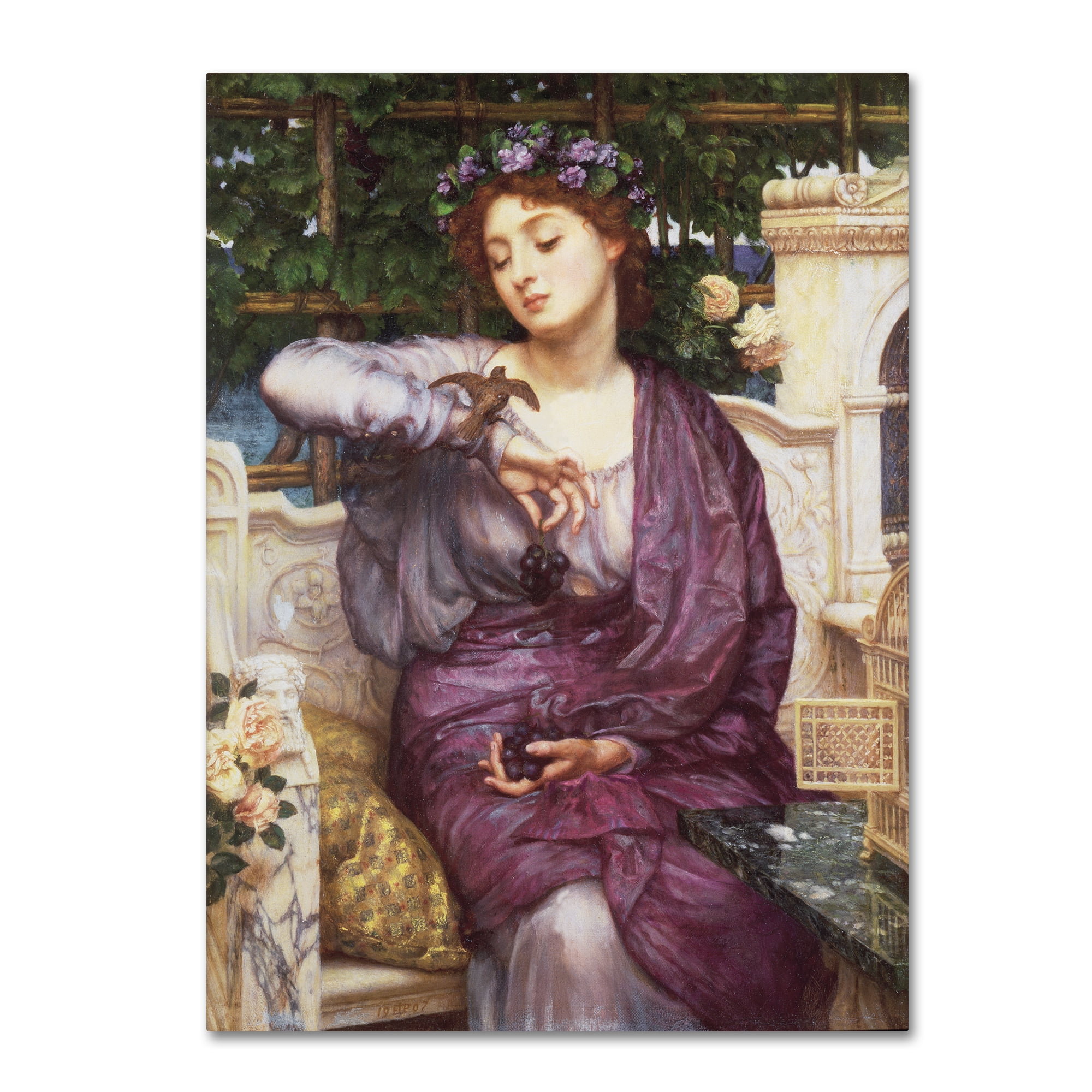 Trademark Fine Art 'Libra and Sparrow' Canvas Art by Sir Edward Poynter