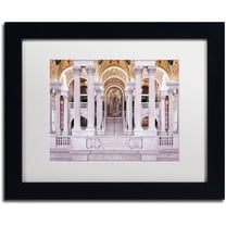 Trademark Fine Art "Library of Congress" Canvas Art by Gregory O'Hanlon, White Matte, Black Frame