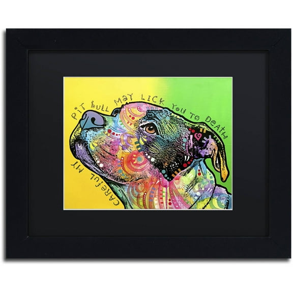 Trademark Fine Art 'Lick You to Death' Canvas Art by Dean Russo, Black Matte, Black Frame