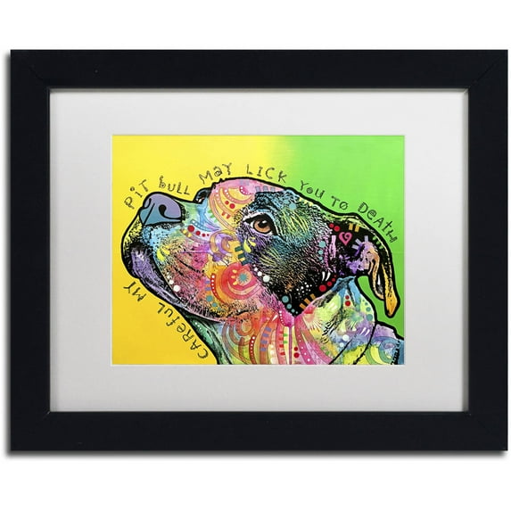 Trademark Fine Art 'Lick You to Death' Canvas Art by Dean Russo, White Matte, Black Frame