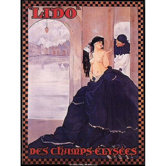 Trademark Fine Art "Lido des Champs Elysees" Canvas Art