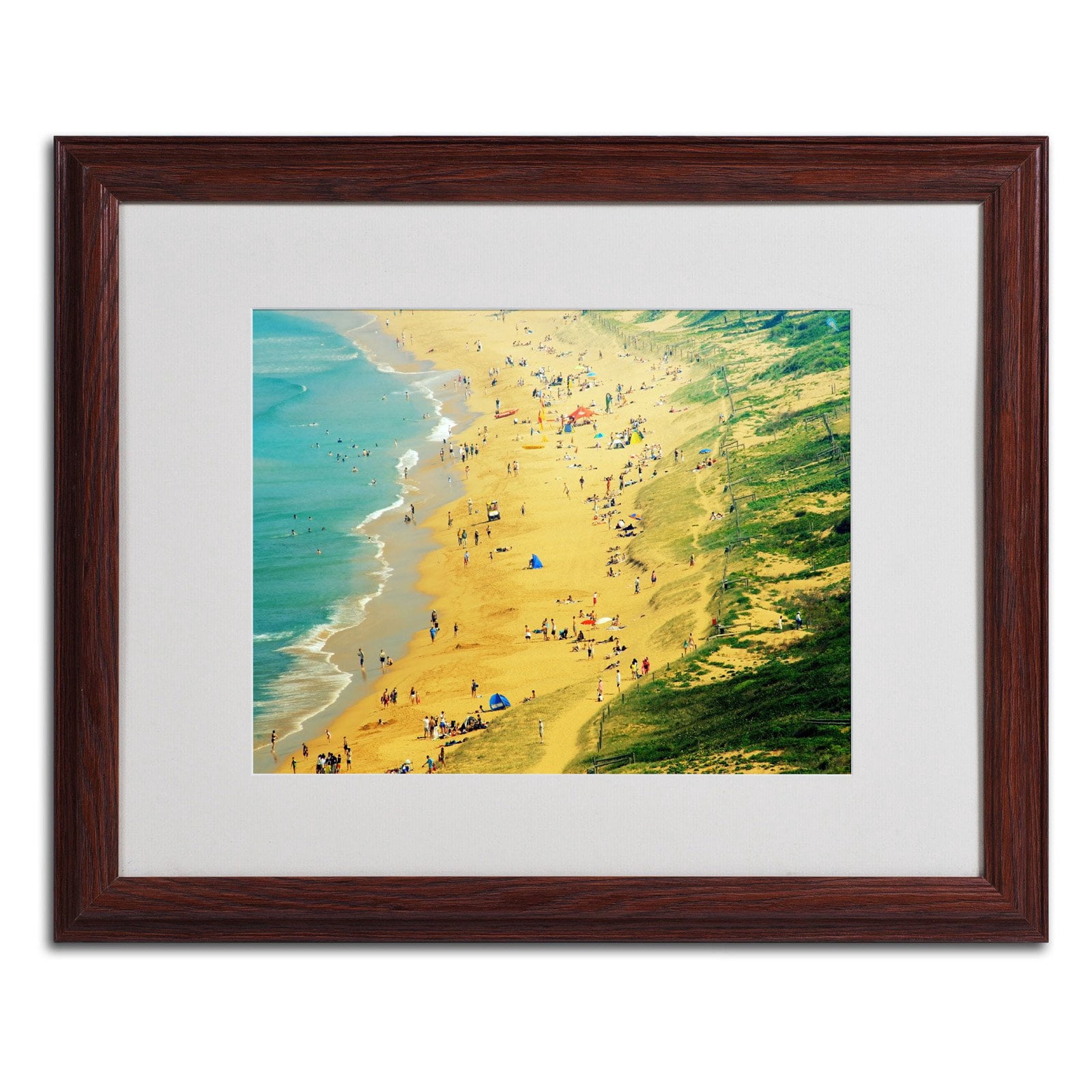 Trademark Fine Art "Life is a Beach" Framed Canvas Art by Beata Czyzowska Young