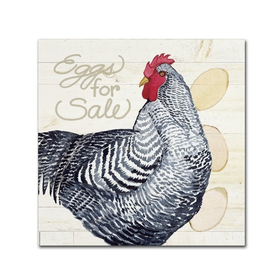 Trademark Fine Art 'Life on the Farm Chicken I' Canvas Art by Kathleen Parr McKenna