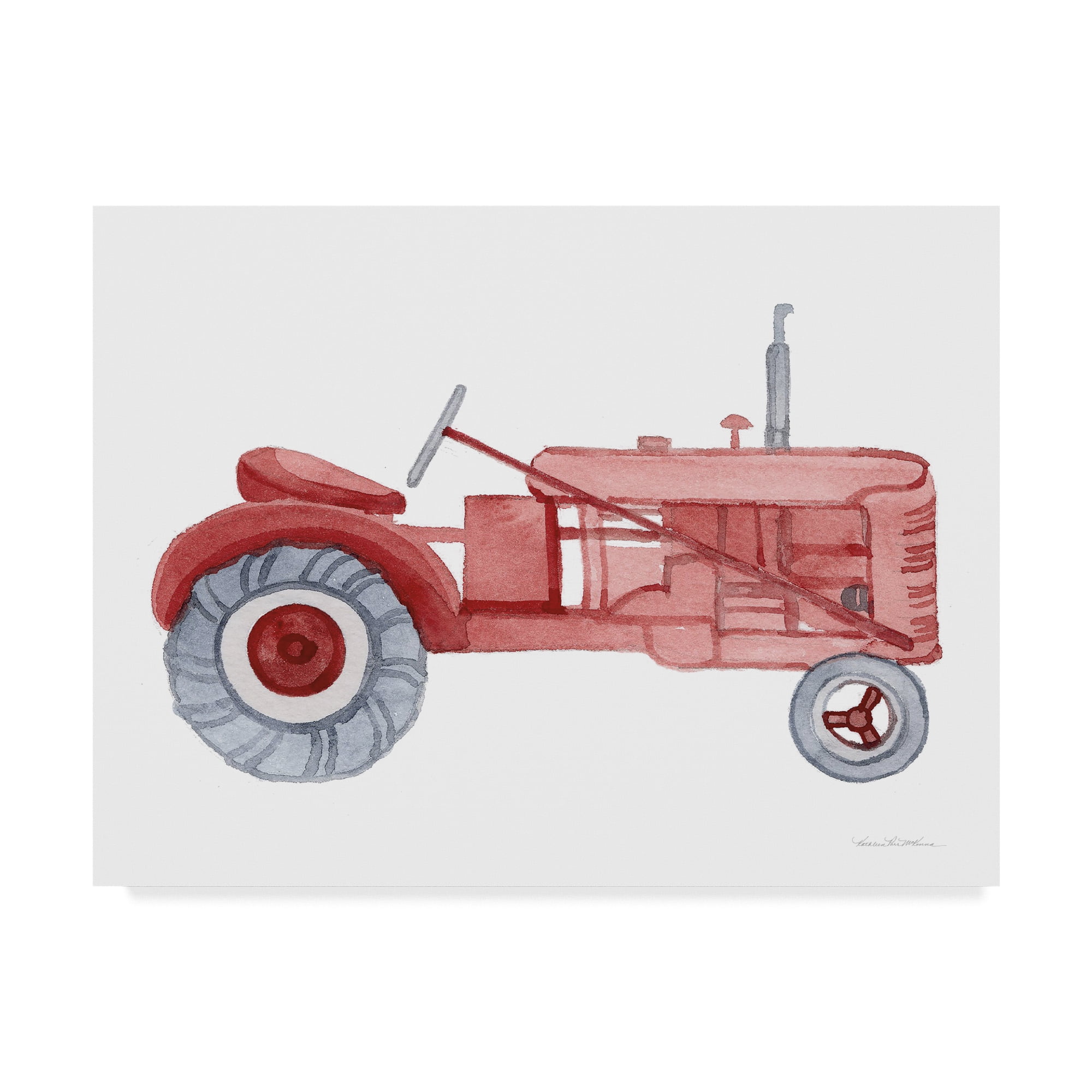 Trademark Fine Art 'Life on the Farm Tractor Element' Canvas Art by Kathleen Parr McKenna