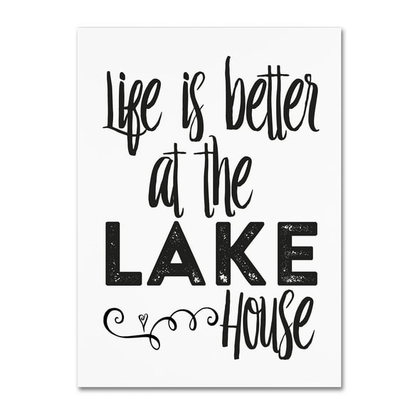 Trademark Fine Art 'Life's Better Lake' Canvas Art by Marcee Duggar
