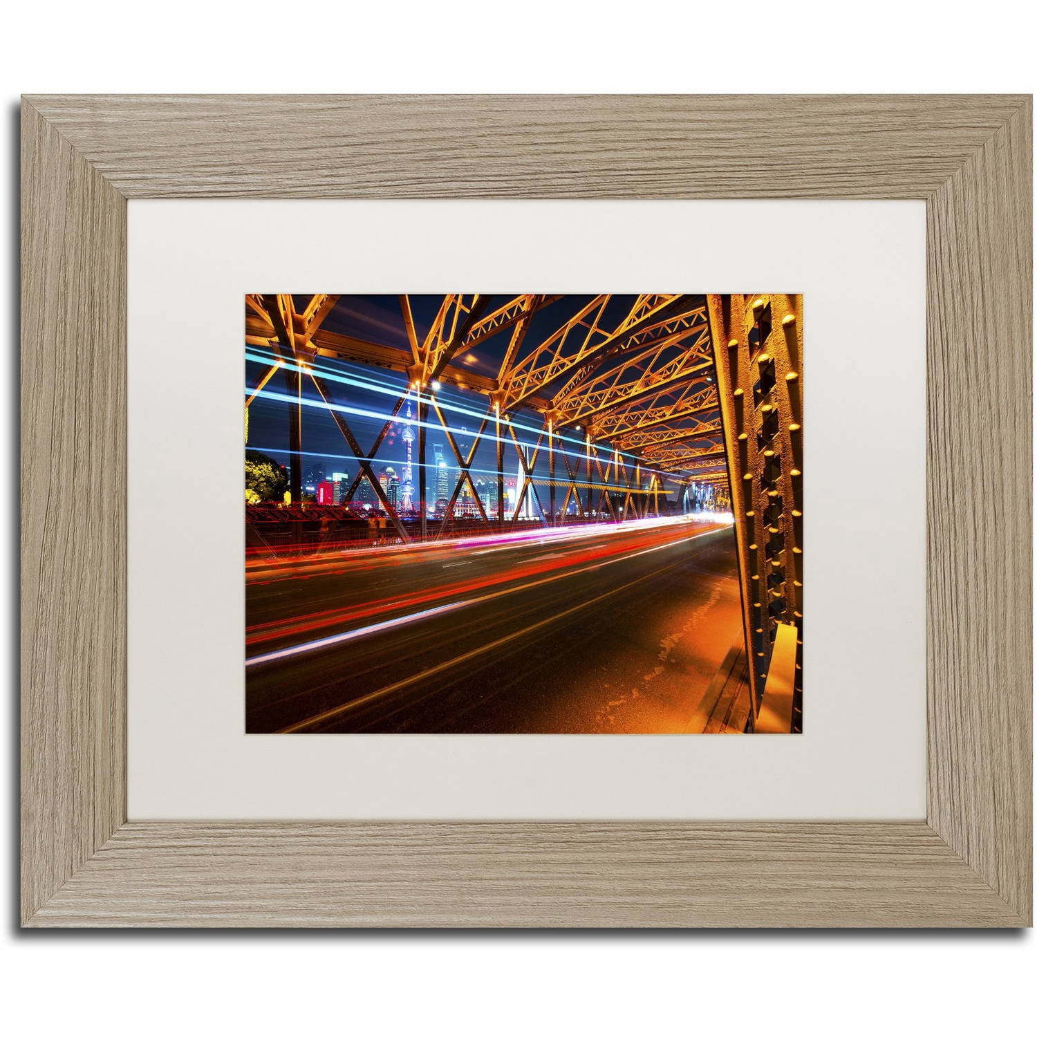 Trademark Fine Art "Light Net" Canvas Art by Philippe Hugonnard, White Matte, Birch Frame