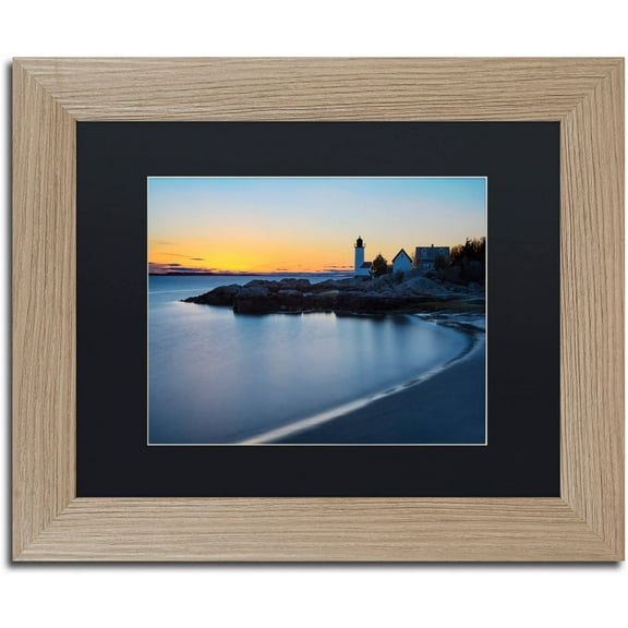 Trademark Fine Art "Light On The Point" Canvas Art by Michael Blanchette Photography Black Matte, Birch Frame