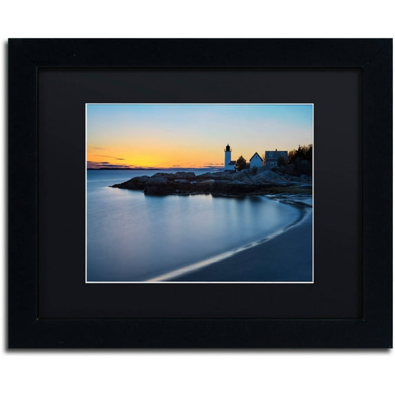 Trademark Fine Art "Light On The Point" Canvas Art by Michael Blanchette Photography Black Matte, Black Frame