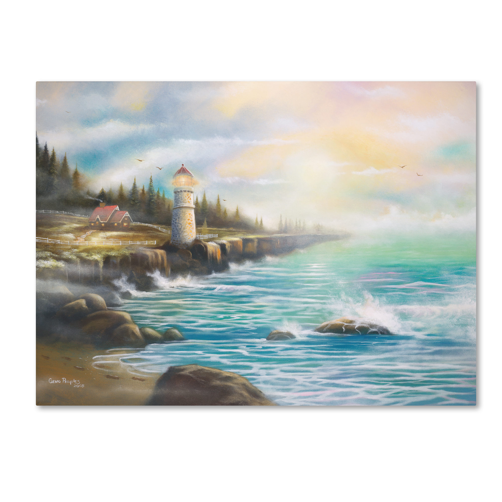 Trademark Fine Art 'Light On The Water' Canvas Art by Geno Peoples