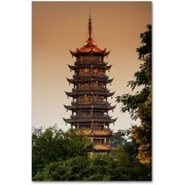 Trademark Fine Art "Light Pagoda" Canvas Art by Philippe Hugonnard