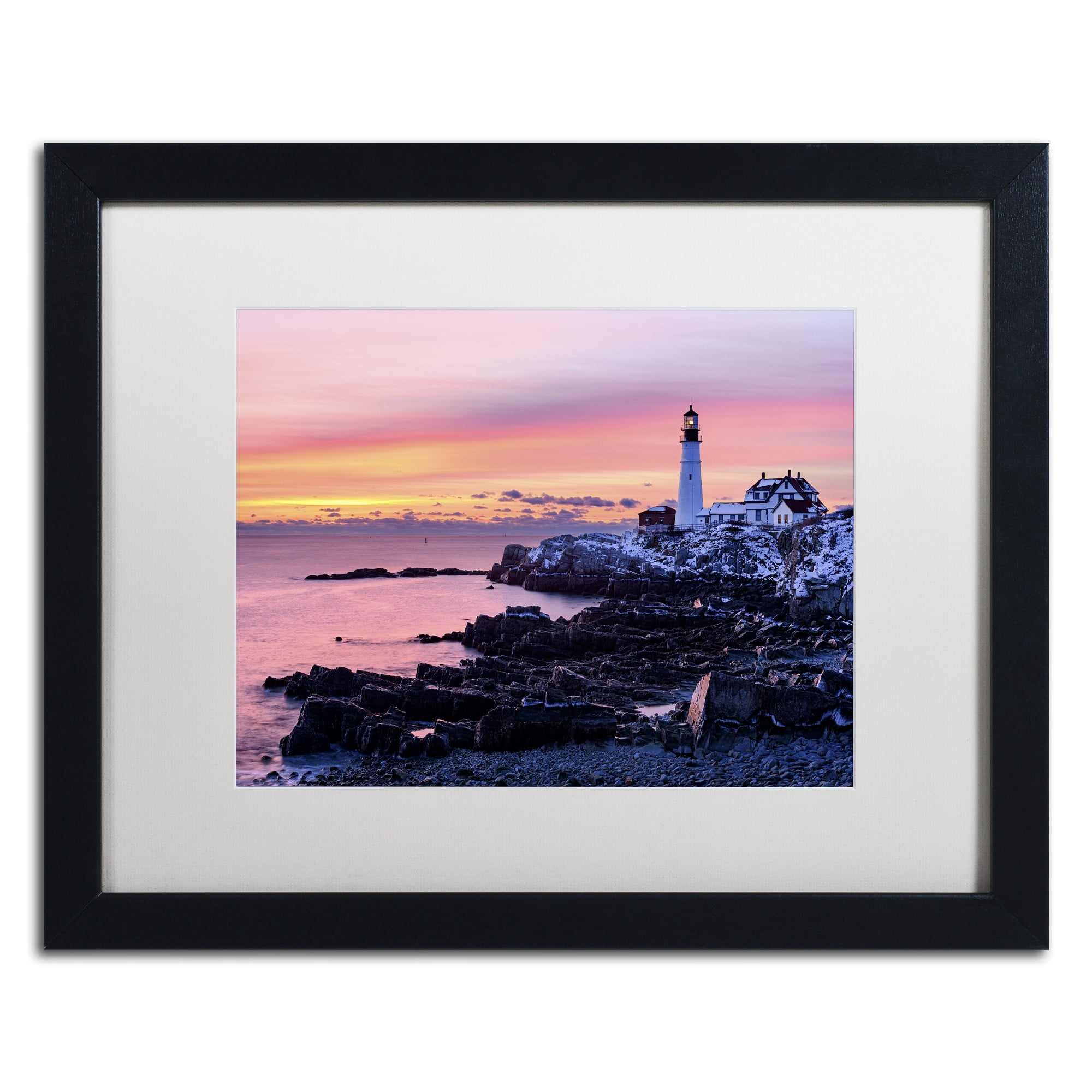 Trademark Fine Art 'Light of Dawn' Canvas Art by Michael Blanchette Photography, White Matte, Black Frame