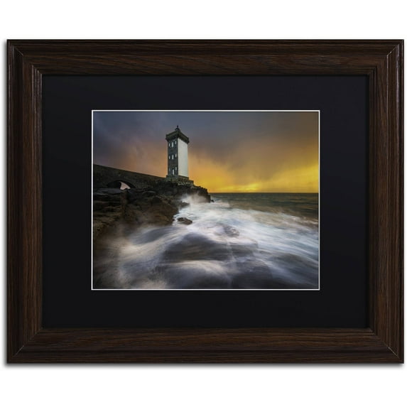 Trademark Fine Art "Light of the Year in Brittany" Canvas Art by Mathieu Rivrin, Black Matte, Wood Frame