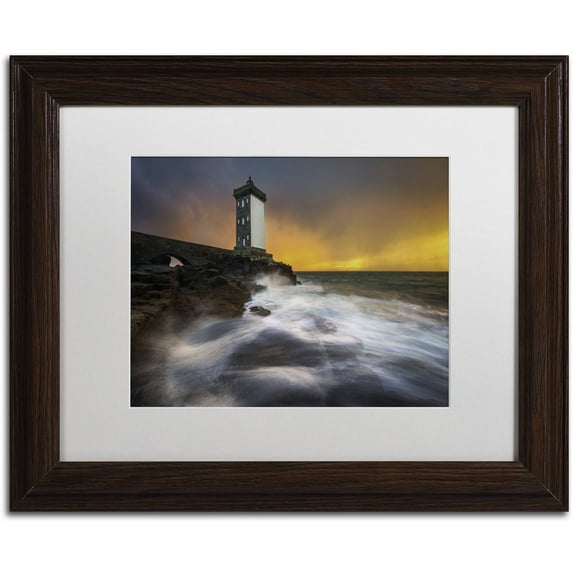 Trademark Fine Art "Light of the Year in Brittany" Canvas Art by Mathieu Rivrin, White Matte, Wood Frame