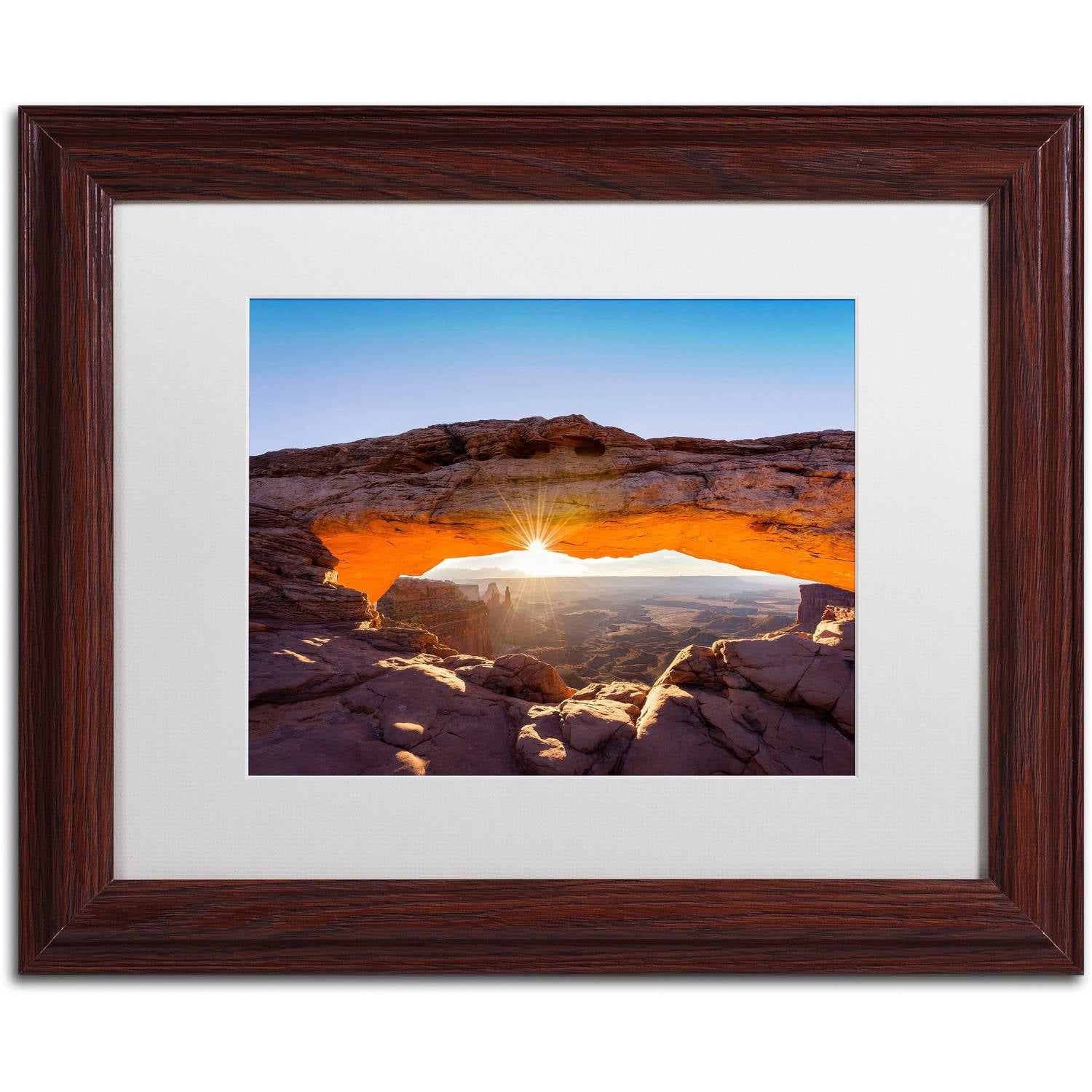 Trademark Fine Art "Lighted Frame" Canvas Art by Michael Blanchette Photography White Matte, Wood Frame