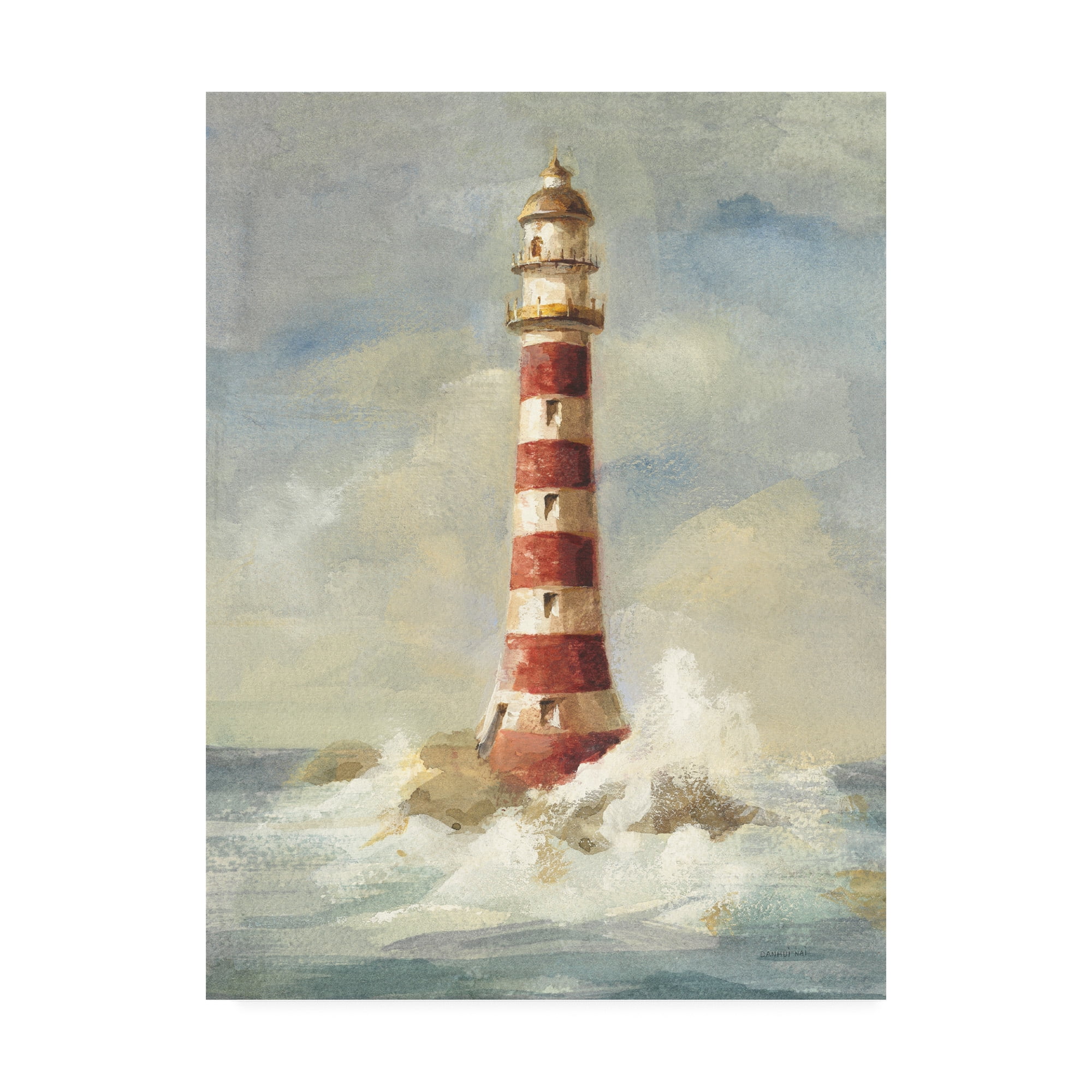 Trademark Fine Art 'Lighthouse II' Canvas Art by Danhui Nai
