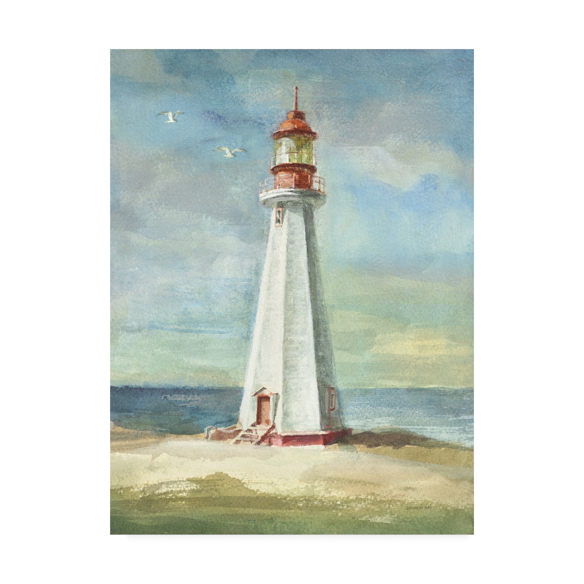 Trademark Fine Art 'Lighthouse III Red' Canvas Art by Danhui Nai