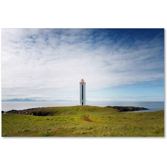 Trademark Fine Art 'Lighthouse Kalfshamars' Canvas Art by Philippe Sainte-Laudy