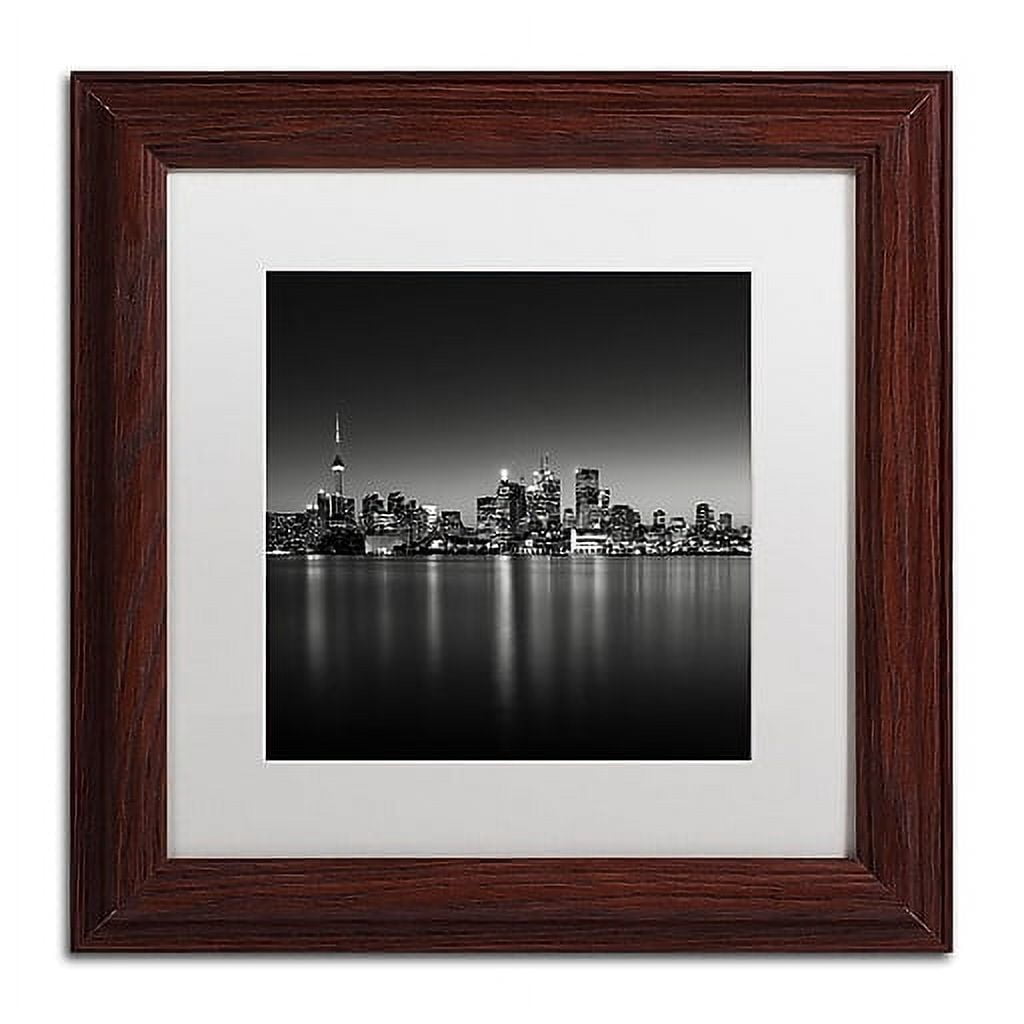 Trademark Fine Art "Lights" Canvas Art by Dave MacVicar, White Matte, Wood Frame