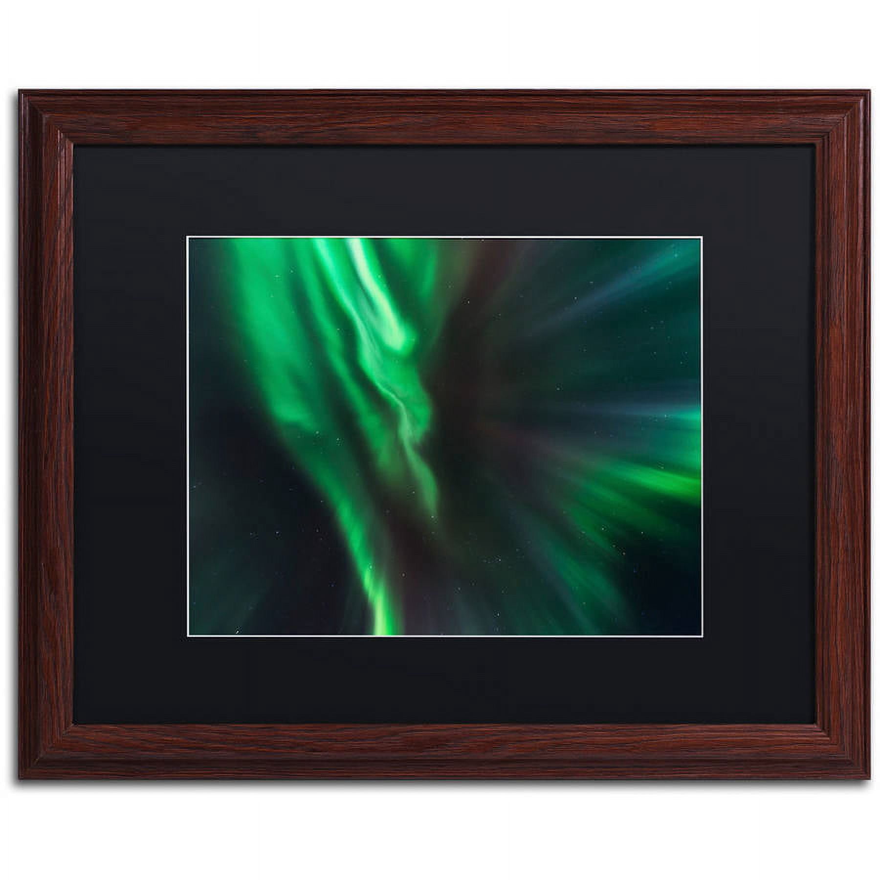 Trademark Fine Art "Lights of Gods" Canvas Art by Mathieu Rivrin, Black Matte, Wood Frame