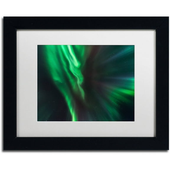 Trademark Fine Art "Lights of Gods" Canvas Art by Mathieu Rivrin, White Matte, Black Frame